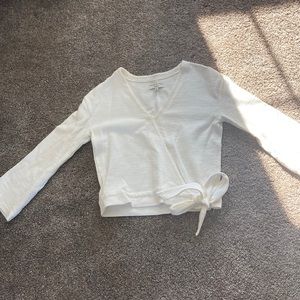 Madewell Cream Wrap Shirt
